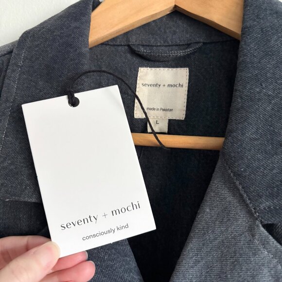 Free People Star Chore Jacket in Vintage Black NEW - Picture 7 of 7